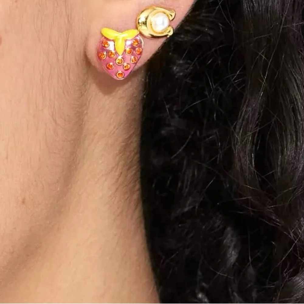 NEW Coach Strawberry Stud Earrings - Picture 4 of 4
